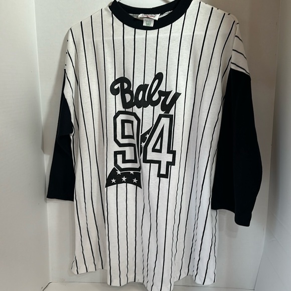 Tops - Vintage new additions maternity top striped baseball tee 94 baby size medium